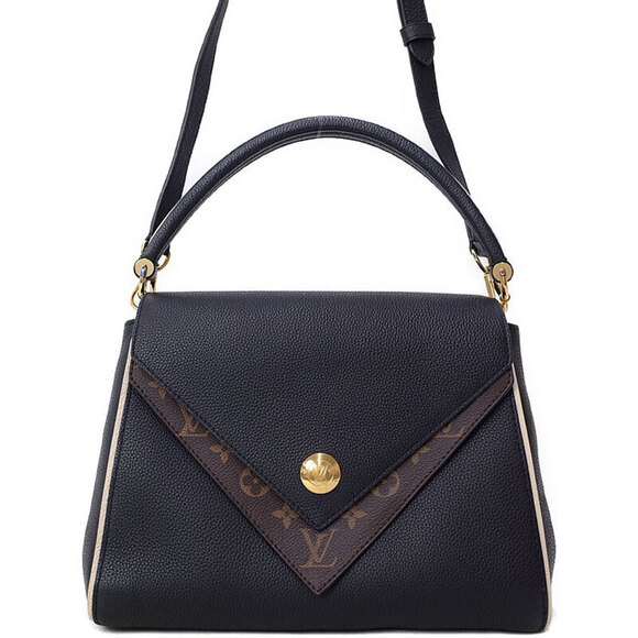 Louis Vuitton Handbags - Louis Vuitton Grained Calfskin Monogram Double V 2way handbag Black